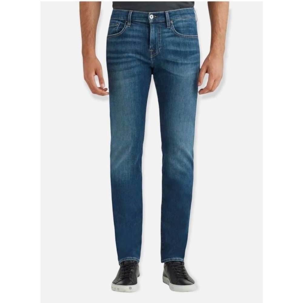 7 FOR ALL MANKIND Slimmy Luxe Performance Plus Slim Straight‎ Jeans Sz 30x31
